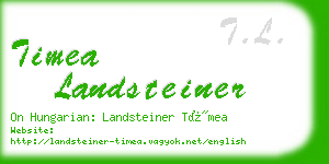 timea landsteiner business card